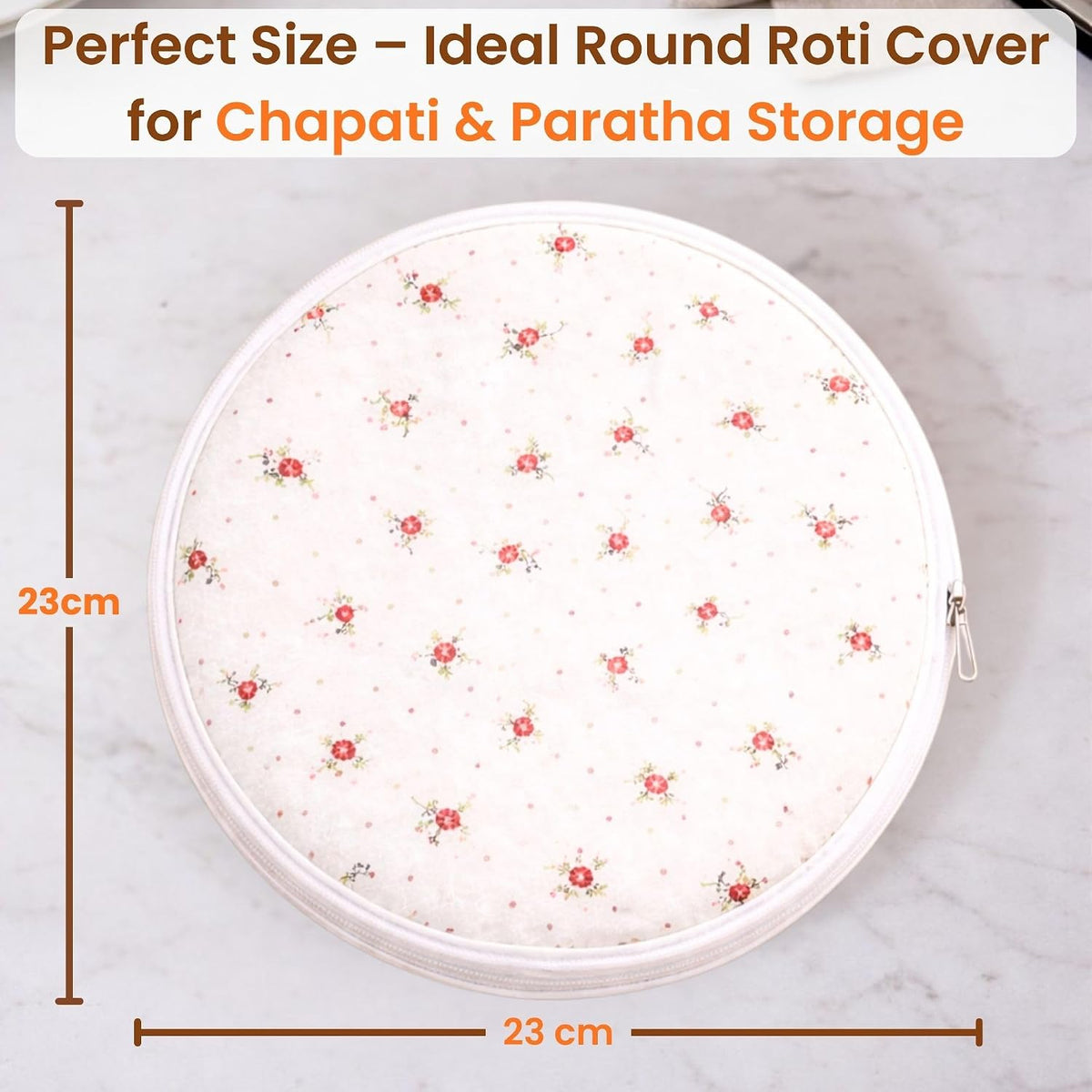 Insulated Roti Cover with Zipper | Pack of 3