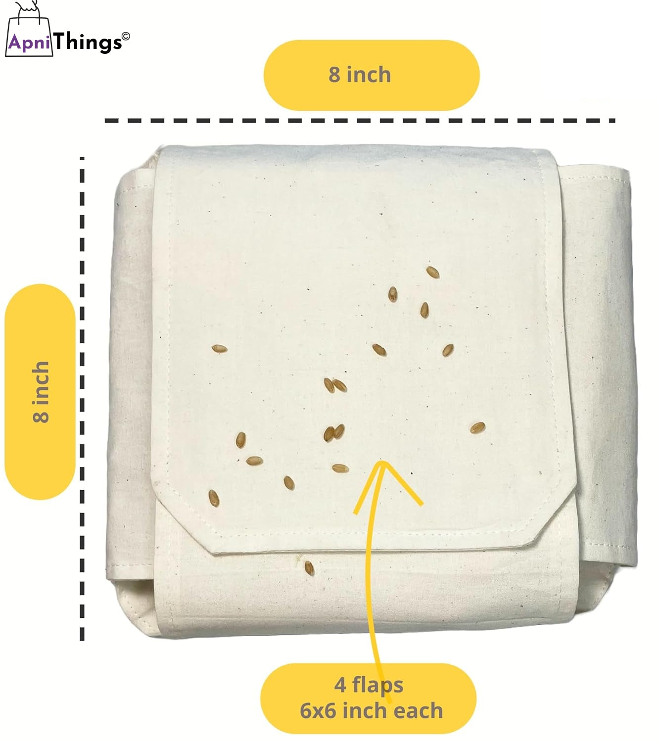 Premium Cotton Double Layer Roti Clothes Wrap with Flaps