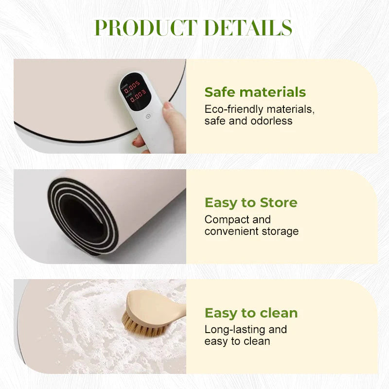 Quick-Drying 3D Peacock Mat (28inch x 28 inch)