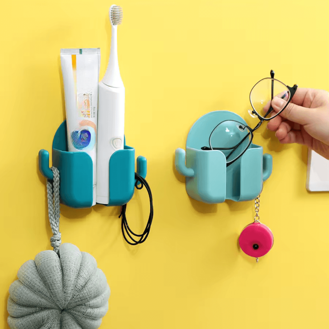 Multi-functional Wall Mounted Holder with Side Hooks