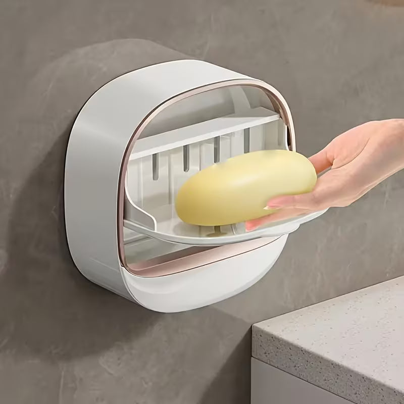 Self-Draining Covered Soap Box - Buy 1 Get 1 Free