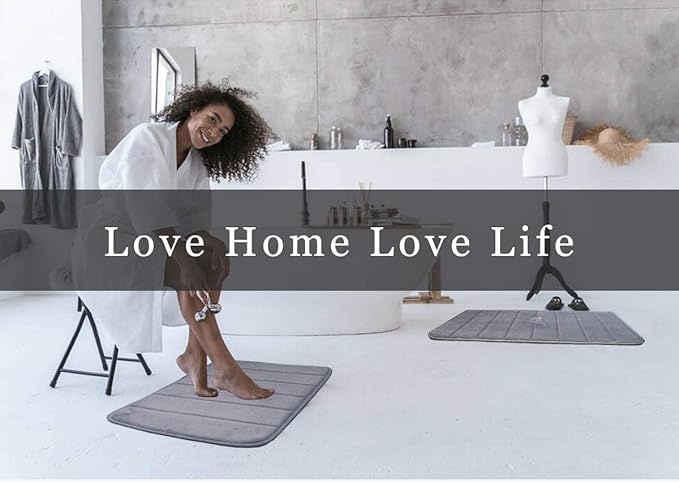Stripe Memory Foam Bath Mat
