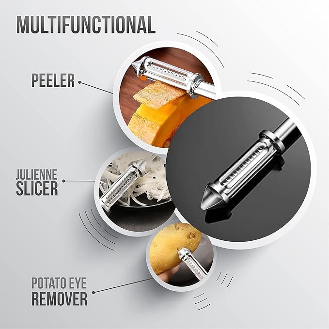 3 in 1 Stainless steel Multifunctional Veggie Peeler | Buy 1 get 1 FREE