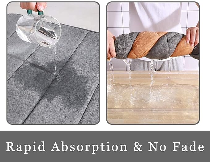 Stripe Memory Foam Bath Mat