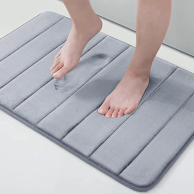 Stripe Memory Foam Bath Mat