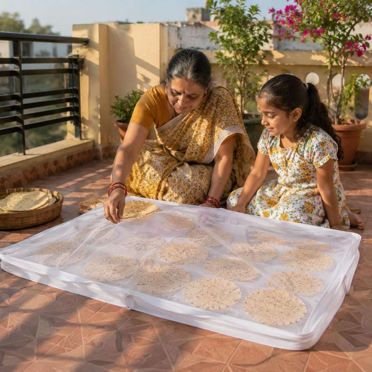 Food Drying Net for Papad , Wheat, Grains & Snacks (Buy 1 Get 1 Free)