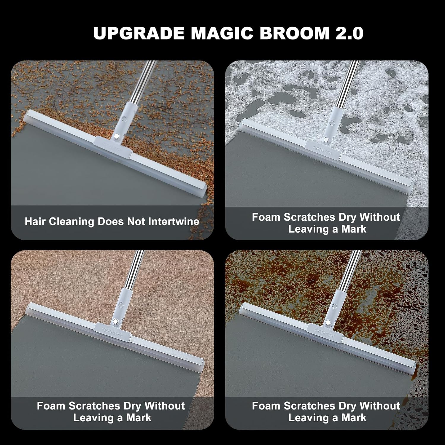 Multipurpose Wiper & Broom| Adjustable Silicon Blade | 180° Rotating Head
