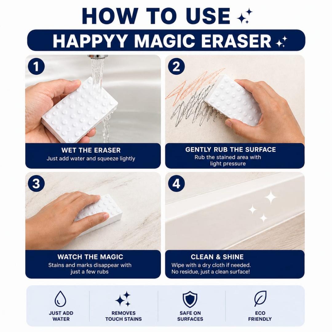 Happy Magic Eraser – Pack of 3