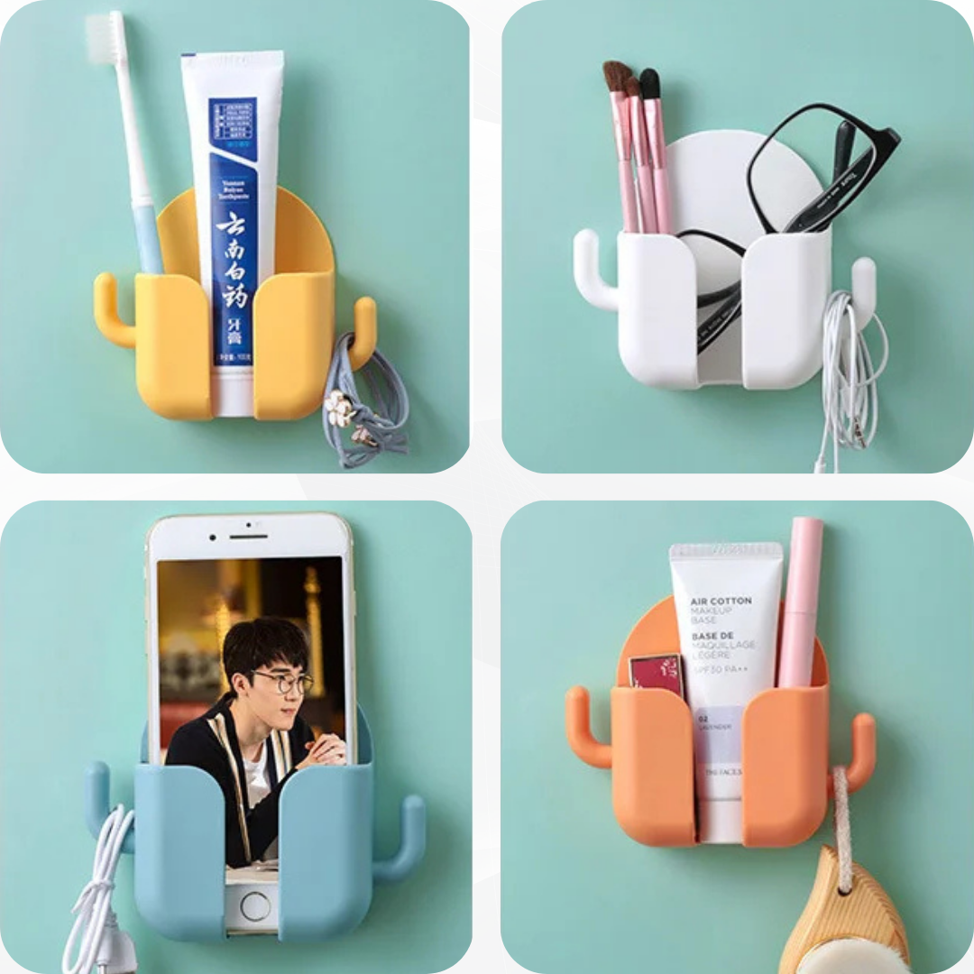 Multi-functional Wall Mounted Holder with Side Hooks