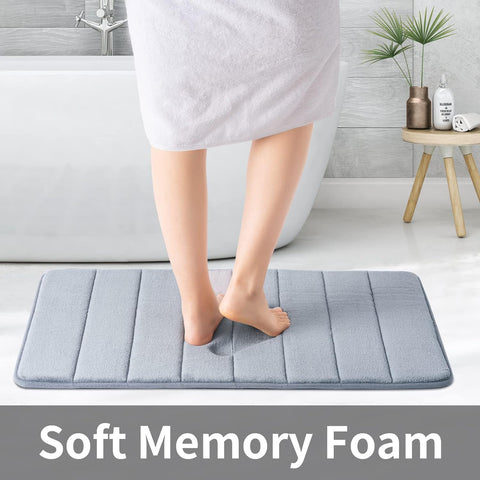 Stripe Memory Foam Bath Mat