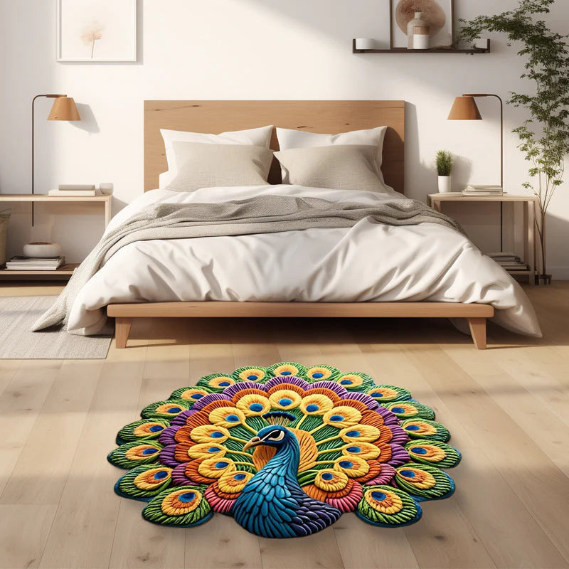 Quick-Drying 3D Peacock Mat (28inch x 28 inch)